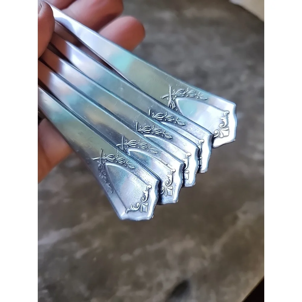 ARION SILVER PLT ANTIQUE c1916 JEWELL, Dinner FORKS, EUC, 5pc.